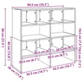 Miniatyrbilde 10 av 11: vidaXL Skostativer 2 stk stablebar betonggrå 89,5x30x40 cm