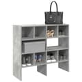 Miniatyrbilde 2 av 11: vidaXL Skostativer 2 stk stablebar betonggrå 89,5x30x40 cm