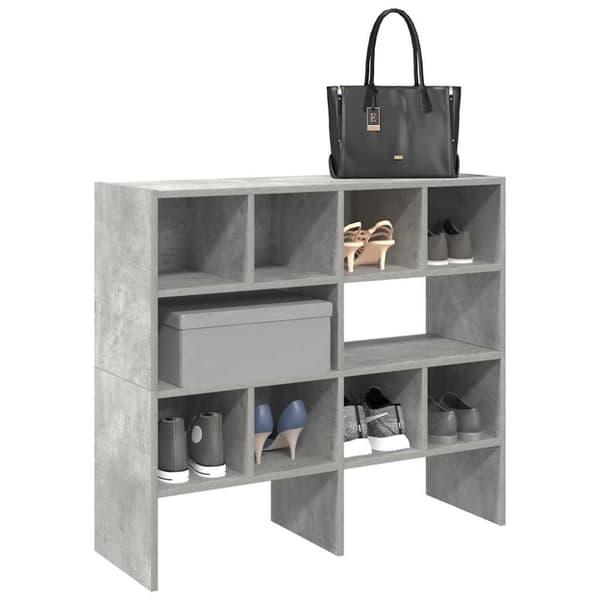 vidaXL Skostativer 2 stk stablebar betonggrå 89,5x30x40 cm
