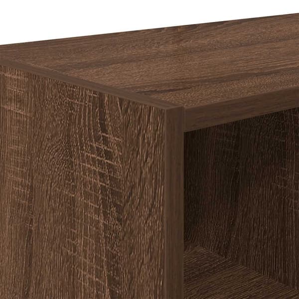 vidaXL Skohyllor 2 st stapelbara brun ek 89,5x30x40 cm