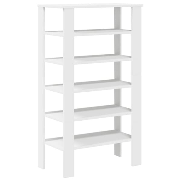 Skohylla vit 61x32x105 cm konstruerat trä