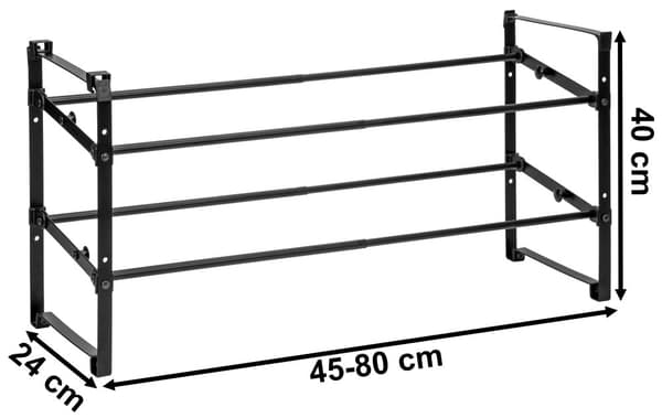 Justerbar glidende skohylde NAVIA, 2 niveauer