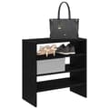 Miniatyrbild 1 av 2: Skohyllor 2 st stapelbar svart ek 60x30x30,5 cm