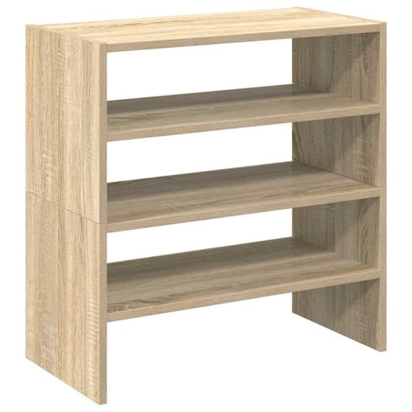 Skohyllor 2 st stapelbara sonoma-ek 60x30x30,5 cm