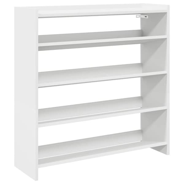 Skohylla vit 80x25x81 cm konstruerat trä