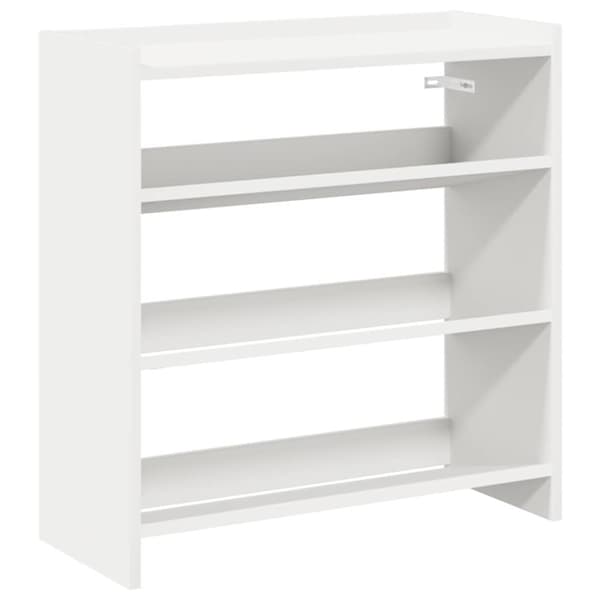 Skohylla vit 60x25x62 cm konstruerat trä