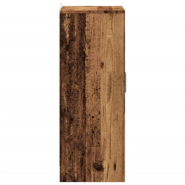 skoskab 60x35x92 cm konstrueret træ antikt eg