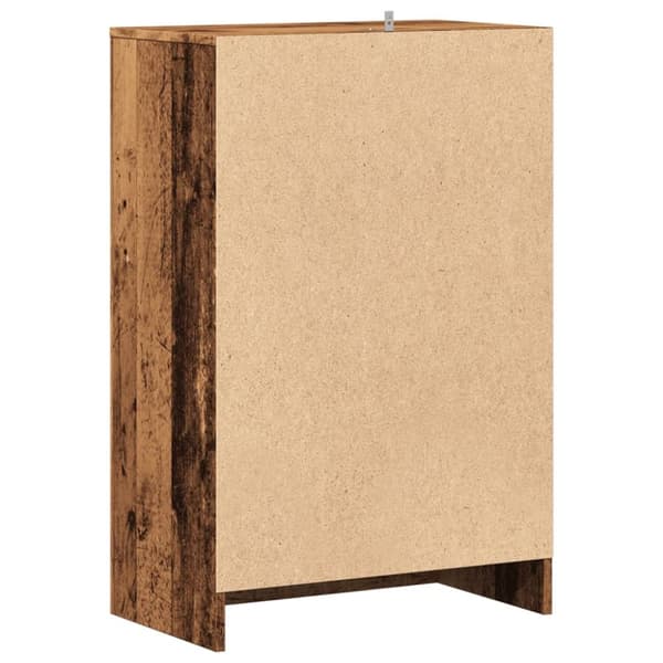 skoskab 60x35x92 cm konstrueret træ antikt eg