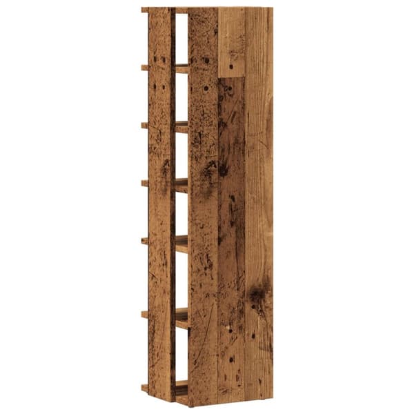 skoskabe 2 stk. 28x27x102 cm konstrueret træ gammelt træ-look