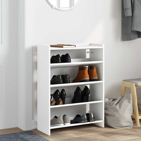 skoreol 80x25x61,5 cm konstrueret træ hvid