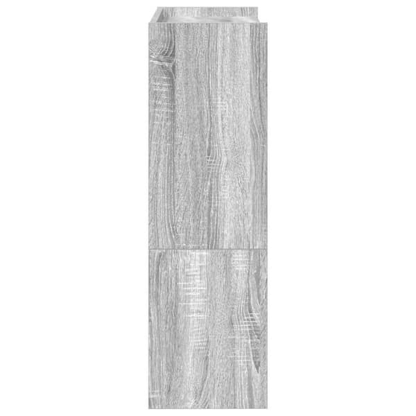 skoreol 80x25x61,5 cm konstrueret træ grå sonoma-eg