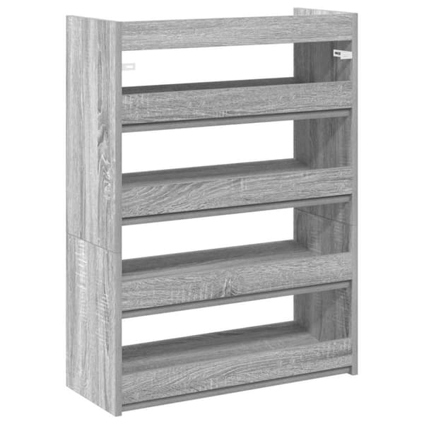skoreol 80x25x61,5 cm konstrueret træ grå sonoma-eg