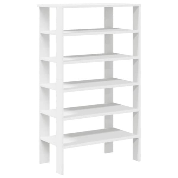 skoreol 61x32x105 cm konstrueret træ hvid