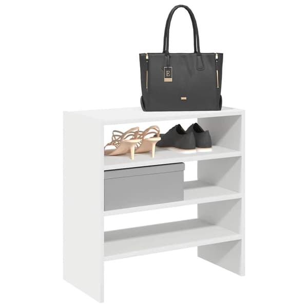 skostativer stabelbare 2 stk. 60x30x30,5 cm hvid