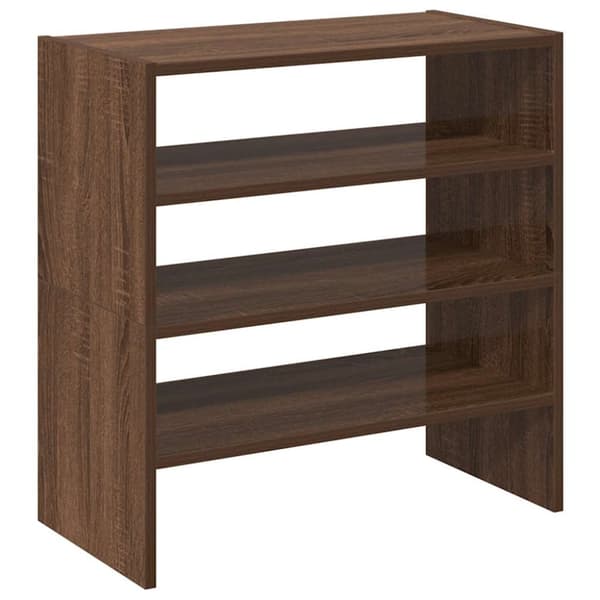 skostativer stabelbare 2 stk. 60x30x30,5 cm brun egetræsfarve