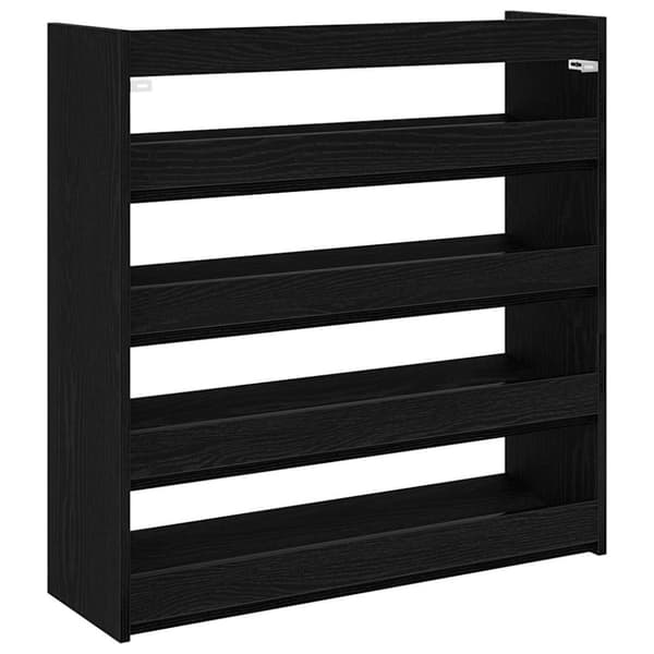 skostativ 80x25x81 cm konstrueret træ sort