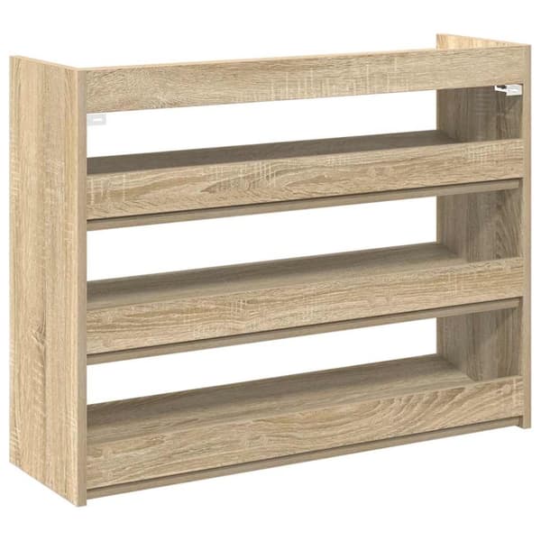 Skohylla sonoma-ek 80x25x61,5 cm konstruerat trä