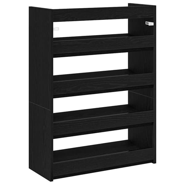 kenkähylly Musta 80x25x61,5 cm Puu Materiaali