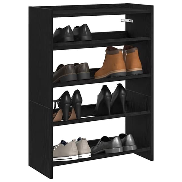 kenkähylly Musta 80x25x61,5 cm Puu Materiaali