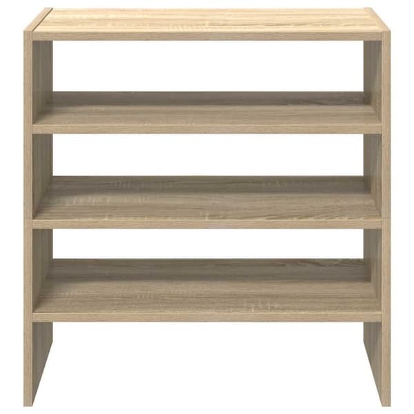 skostativer stabelbare 2 stk. 60x30x30,5 cm sonoma-eg