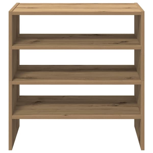 skostativer stabelbare 2 stk. 60x30x30,5 cm egetræsfarvet