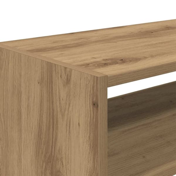 skostativer stabelbare 2 stk. 60x30x30,5 cm egetræsfarvet
