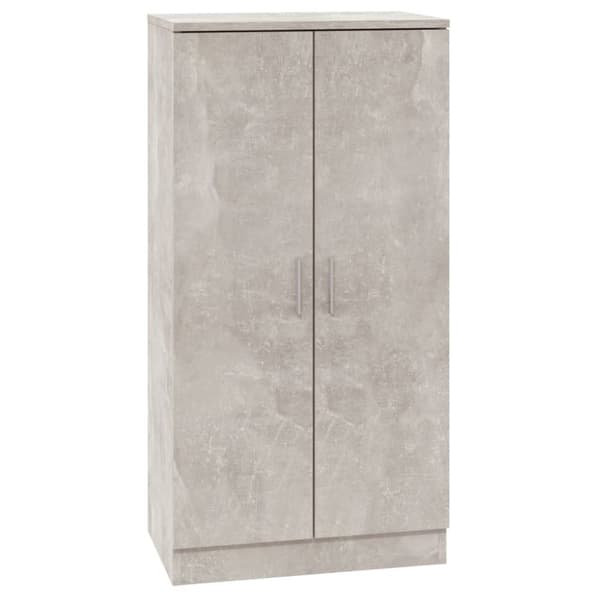 Kenkäkaappi betoninharmaa 55x35x108 cm tekninen puu