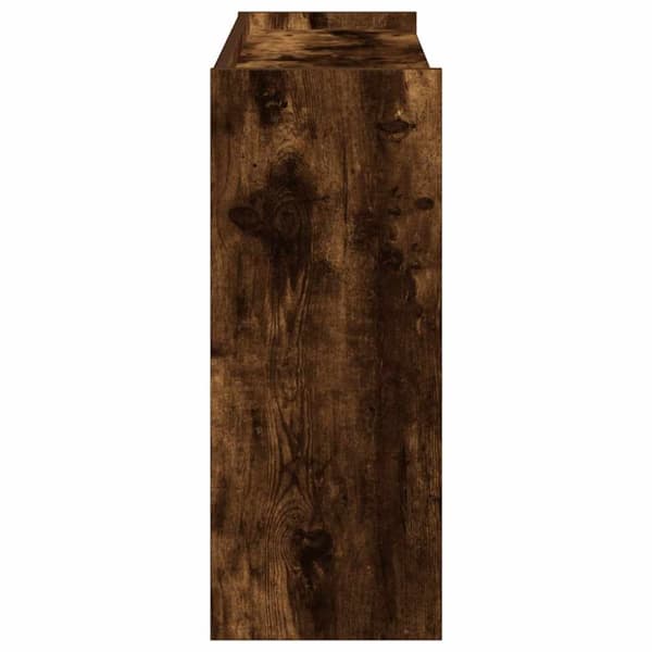 skostativ 80x25x61,5 cm konstrueret træ røget egetræsfarve