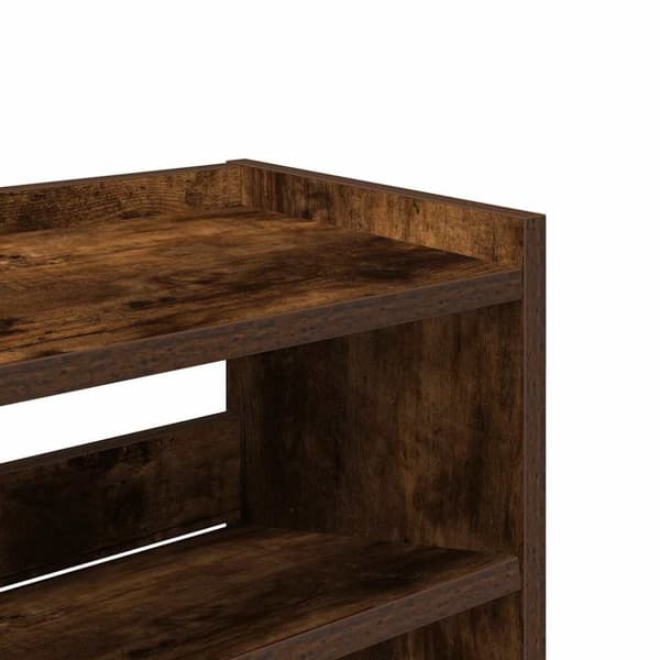 skostativ 80x25x61,5 cm konstrueret træ røget egetræsfarve