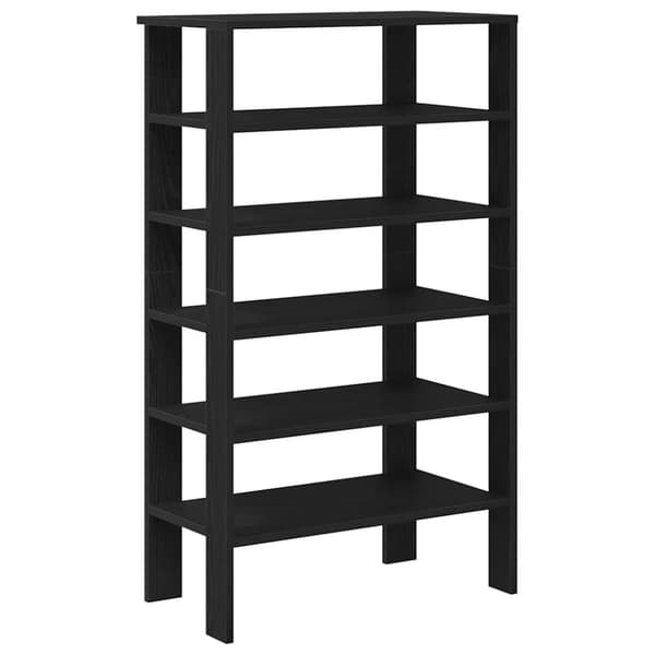 skoreol 61x32x105 cm konstrueret træ sort