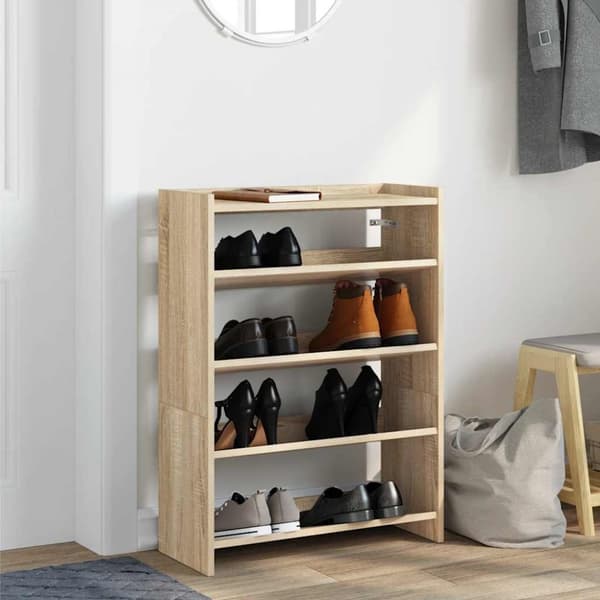 skoreol 80x25x61,5 cm konstrueret træ sonoma-eg