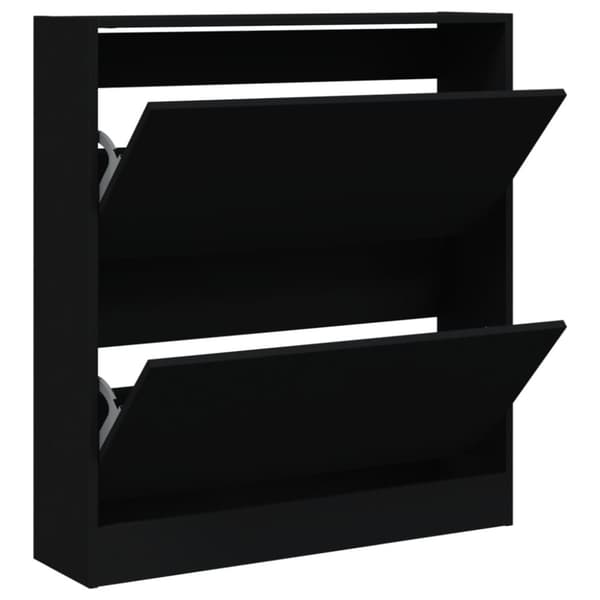 skoreol 80x21x87,5 cm konstrueret træ sort