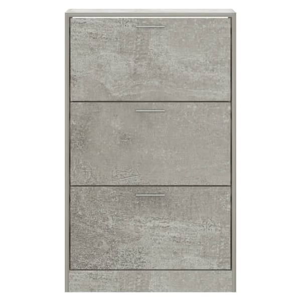 Kenkäkaappi betoninharmaa 63x24x103 cm tekninen puu