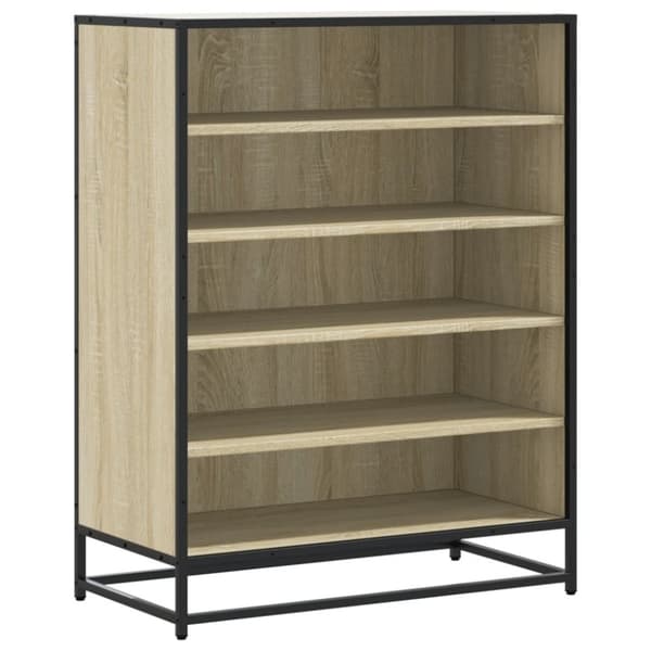 Skoskåp sonoma-ek 75x38x97,5 cm konstruerat trä och metall