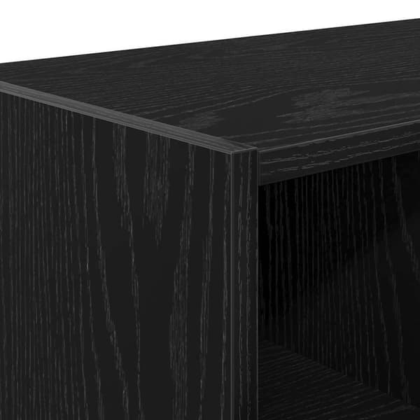 vidaXL Skostativ Stablebar Sort Eik 89,5x30x40 cm