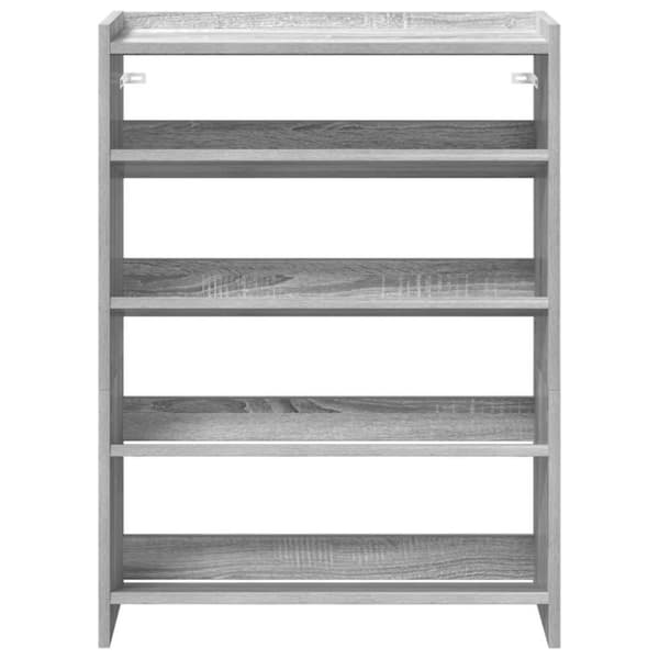 vidaXL Skohylle grå sonoma 60x25x81 cm konstruert tre
