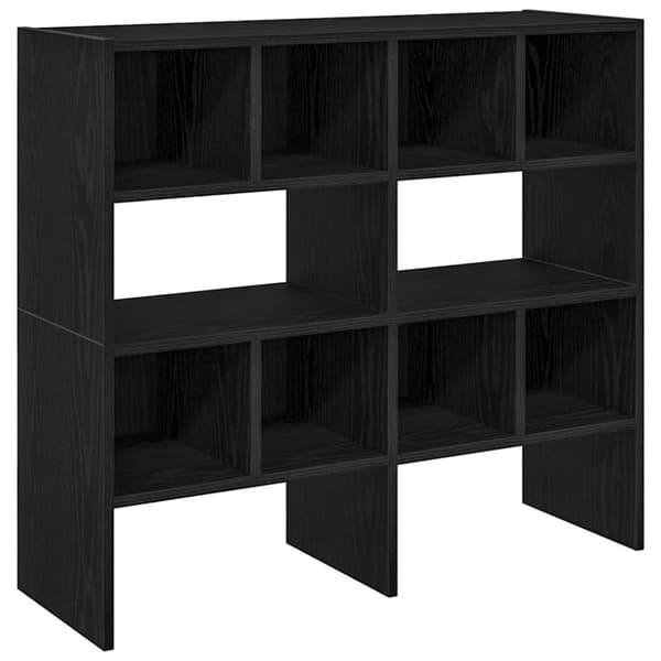 vidaXL Skohyllor 2 st stapelbara svart ek 89,5x30x40 cm