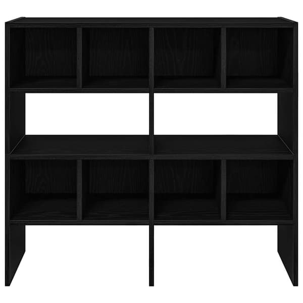 vidaXL Skohyllor 2 st stapelbara svart ek 89,5x30x40 cm