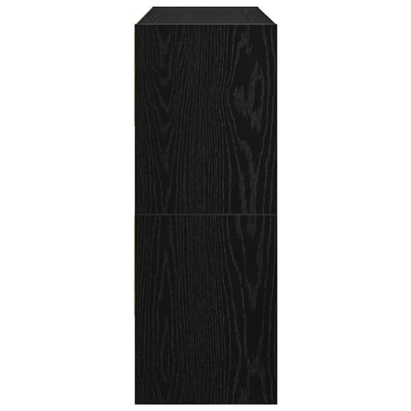 vidaXL Skohyllor 2 st stapelbara svart ek 89,5x30x40 cm