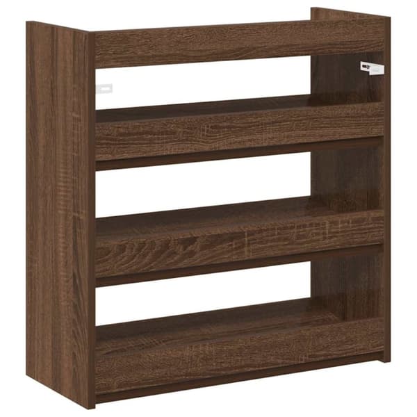 vidaXL skoreol 60x25x62 cm konstrueret træ brun egetræsfarve