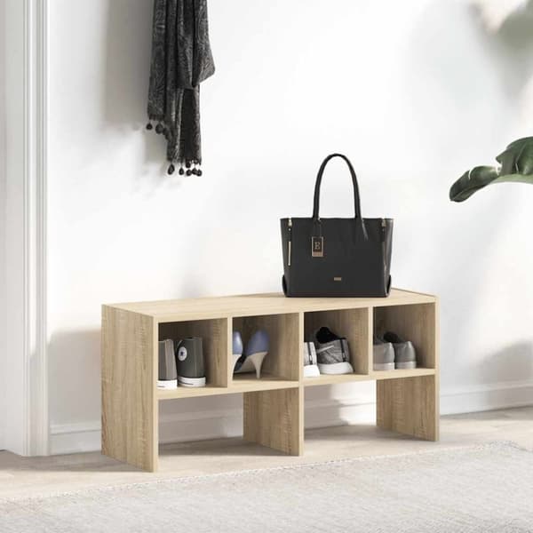 vidaXL Skostativ stablebar sonoma eik 89,5x30x40 cm
