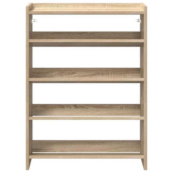 vidaXL Skohylla sonoma-ek 60x25x81 cm konstruerat trä