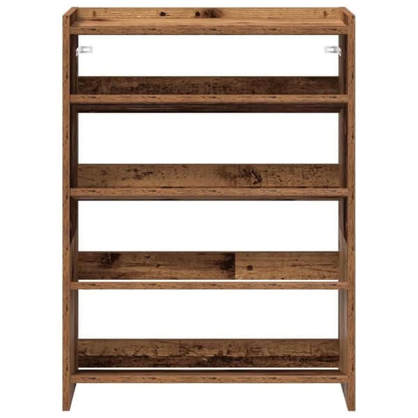 vidaXL skoreol 60x25x81 cm konstrueret træ antikt træ