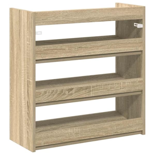 vidaXL Kenkäteline Sonoma-tammi 60x25x62 cm tekninen puu