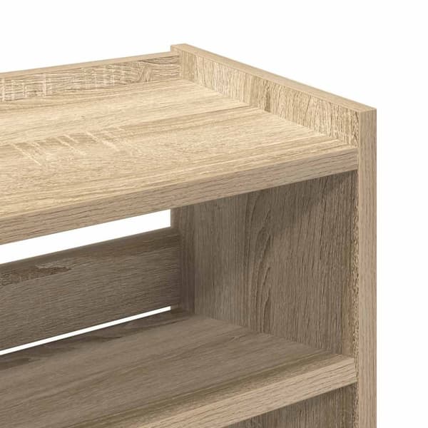 vidaXL Kenkäteline Sonoma-tammi 60x25x62 cm tekninen puu
