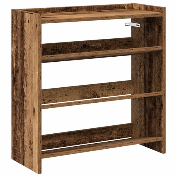 vidaXL Skohylle gammelt tre 60x25x62 cm konstruert tre
