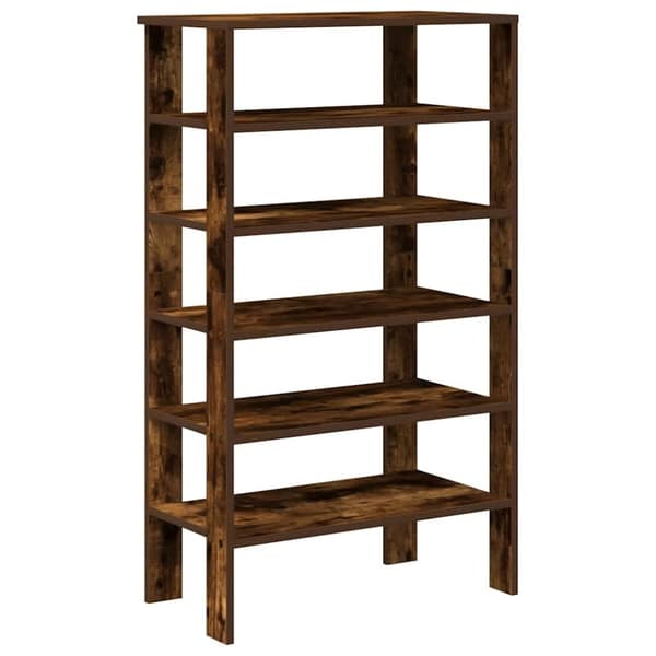 vidaXL Skohylla rökfärgad ek 61x32x105 cm konstruerat trä