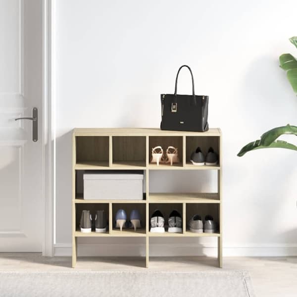 vidaXL skostativer stabelbare 2 stk. 89,5x30x40 cm sonoma-eg