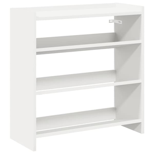 vidaXL Skohylla vit 60x25x62 cm konstruerat trä