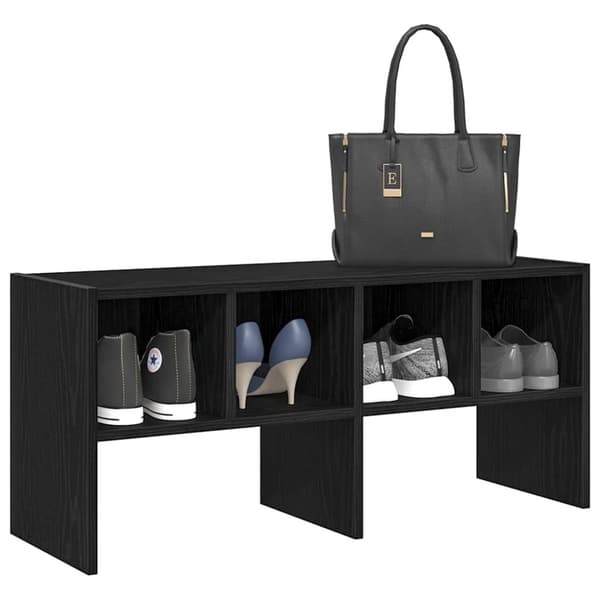 vidaXL skostativ stabelbar 89,5x30x40 cm sort-eg